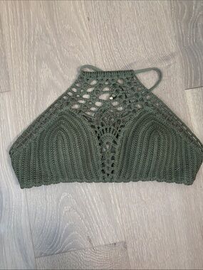 Y2K Abercrombie and Fitch crochet Bikini Top XS